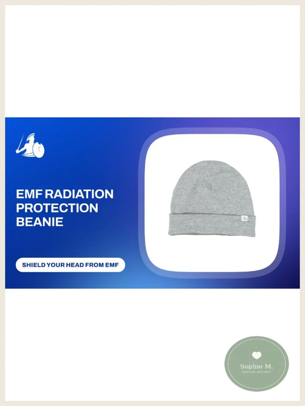 EMF Radiation Blocking Beanie Hat for Infants 0-6 Months Cotton